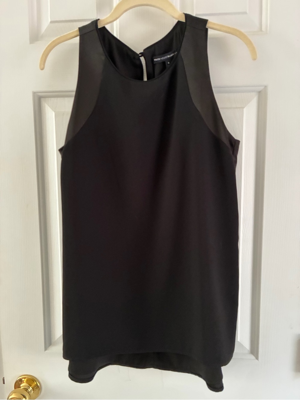 White House Black Market Black Sleeveless Dressy Top